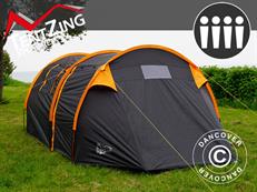 Campingzelt TentZing  Tunnel, 4 Personen, orange/dunkelgrau