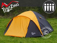 Campingzelt TentZing Igloo, 4 Personen, orange/dunkelgrau