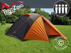 Campingzelt TentZing Xplorer, 4 Personen, Orange/Dunkelgrau