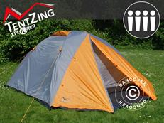 Campingzelt TentZing Xplorer, 4 Personen, Orange/Grau