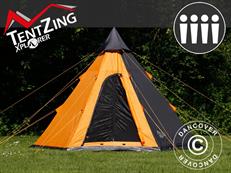 Campingzelt TentZing 4 Personen, Orange/Dunkelgrau